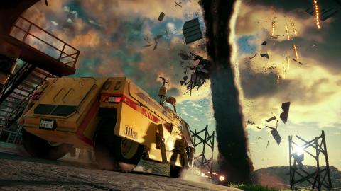 Rico chasse les tornades dans Just Cause 4
