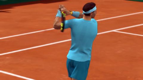 Rafael Nadal en action